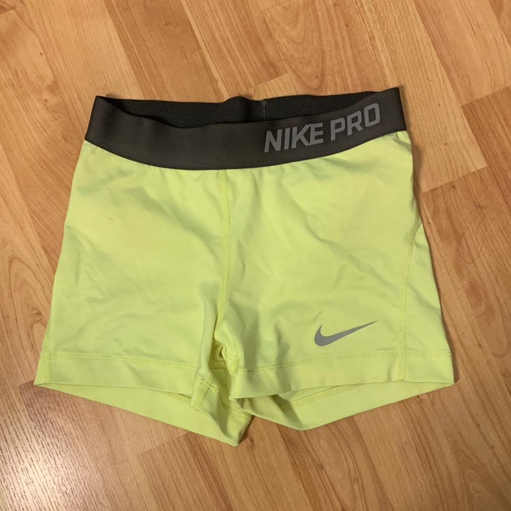Neon Yellow Nike Dri fit shorts
